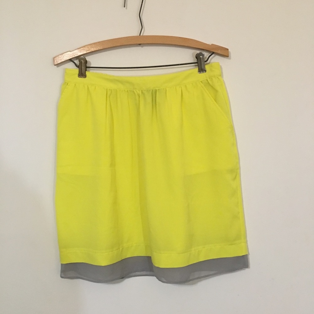 Massimo ‘Caution Yellow/Slate Grey’ Skirt Woman’s Size Medium